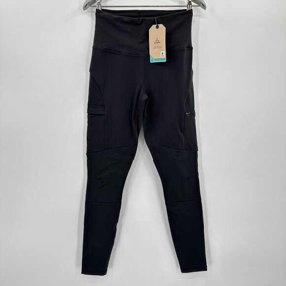Prana Chakara Peak Leggings in Black size S Women's NWT 28" Inseam Full Length - Picture 1 of 11